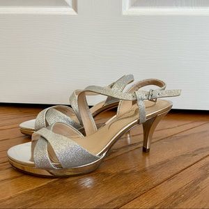 N by Nina Metallic Sandals Size 6